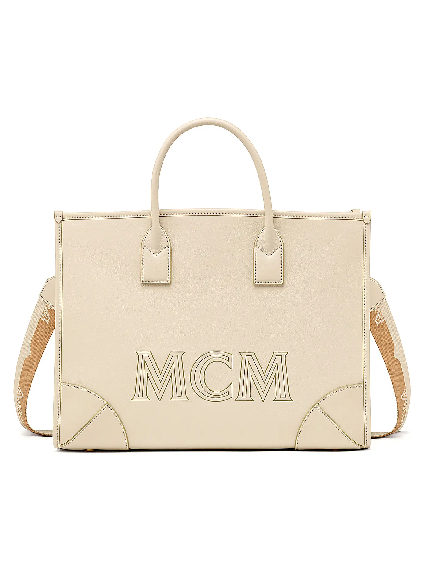 MCM | Ledertasche - Tote Bag MÜNCHEN | creme